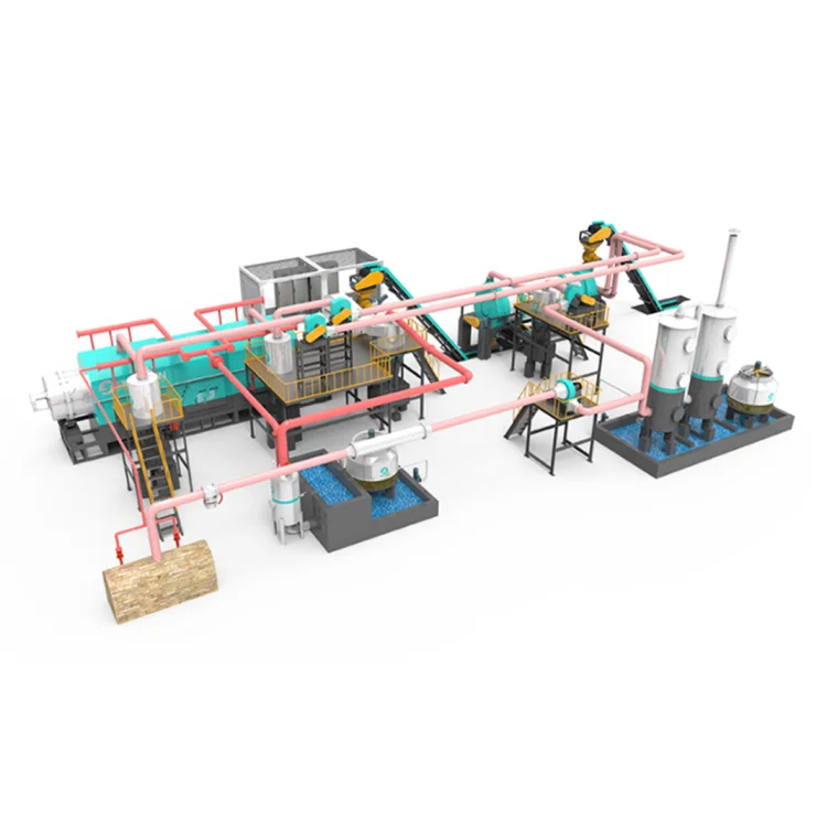 Beston Group BST-50 5t/h Sewage Sludge Carbonization Plant Industrial Sludge Carbonization Furnace to Make Carbon