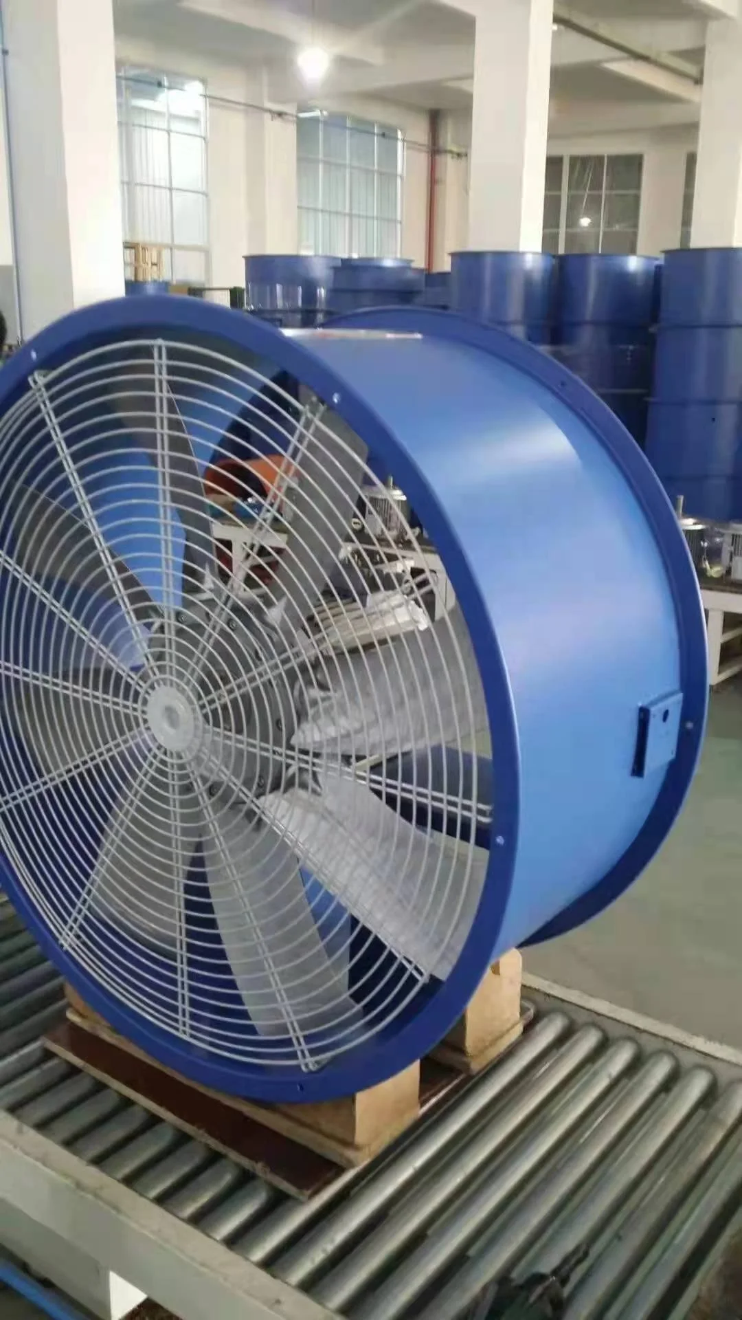 CRF grain drying diagonal flow fan