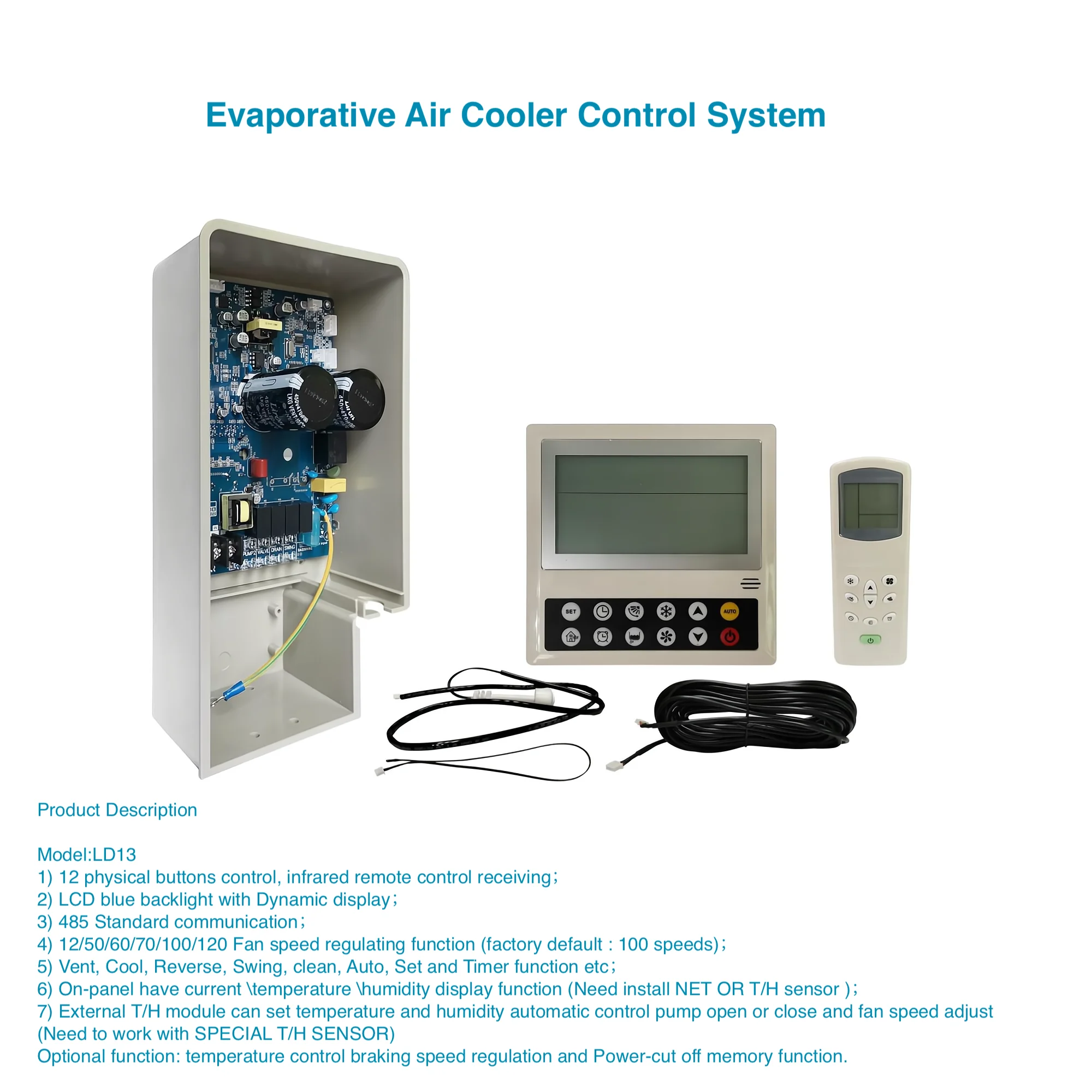 Air cooler switch control system Evaporative air cooler spare parts for  variable speed motors