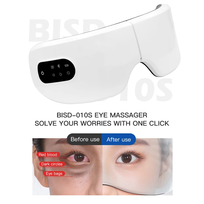 New Air Pressure  Eye Massager Beauty and Music Eye Relax Vibration Massager with heated