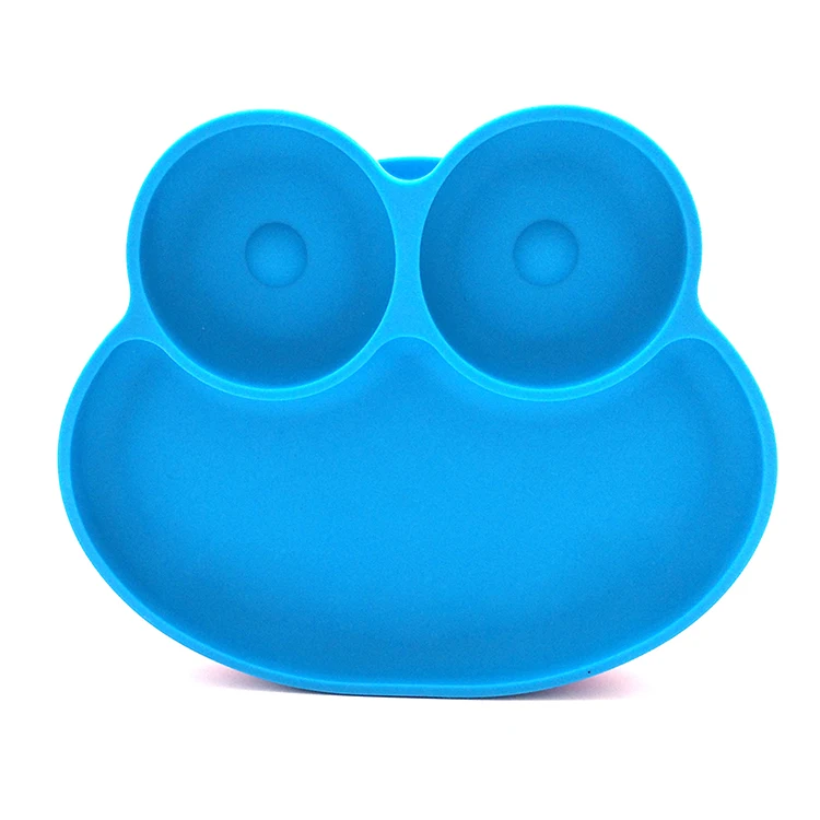 Promotion Kid 3 Compartment Plate Silicone Food Plate Divide Silicone Baby Plate