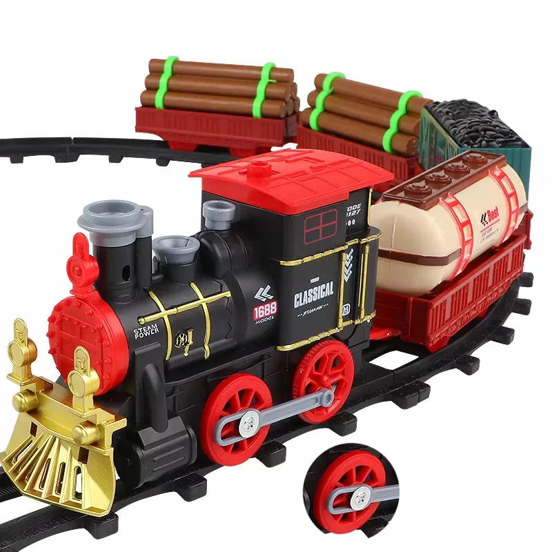 Новейшие Детские музыкальные легкие игрушки для курения, электрические Классические игрушки-поезд