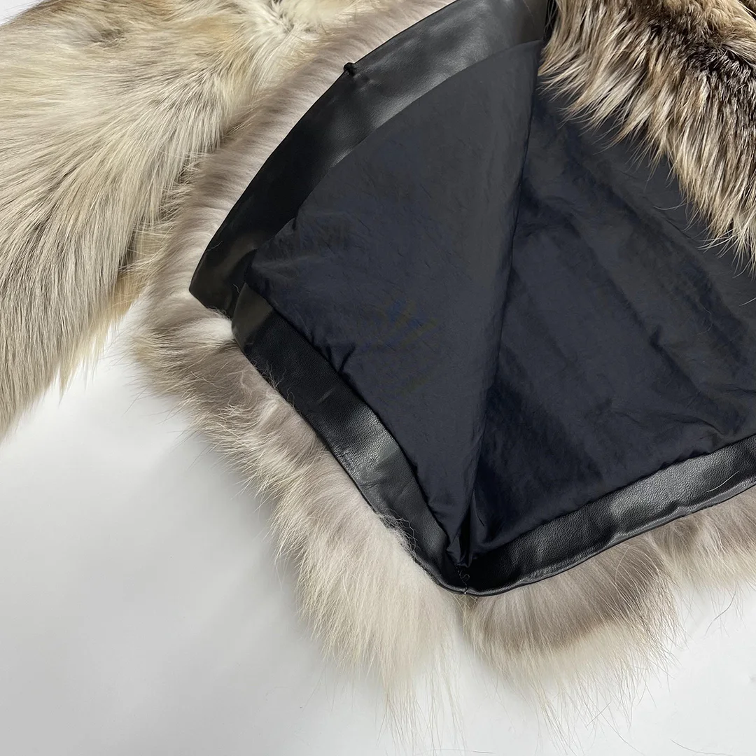 Cheap wholesale women winter short cropped fur hood jacket fox fur coat