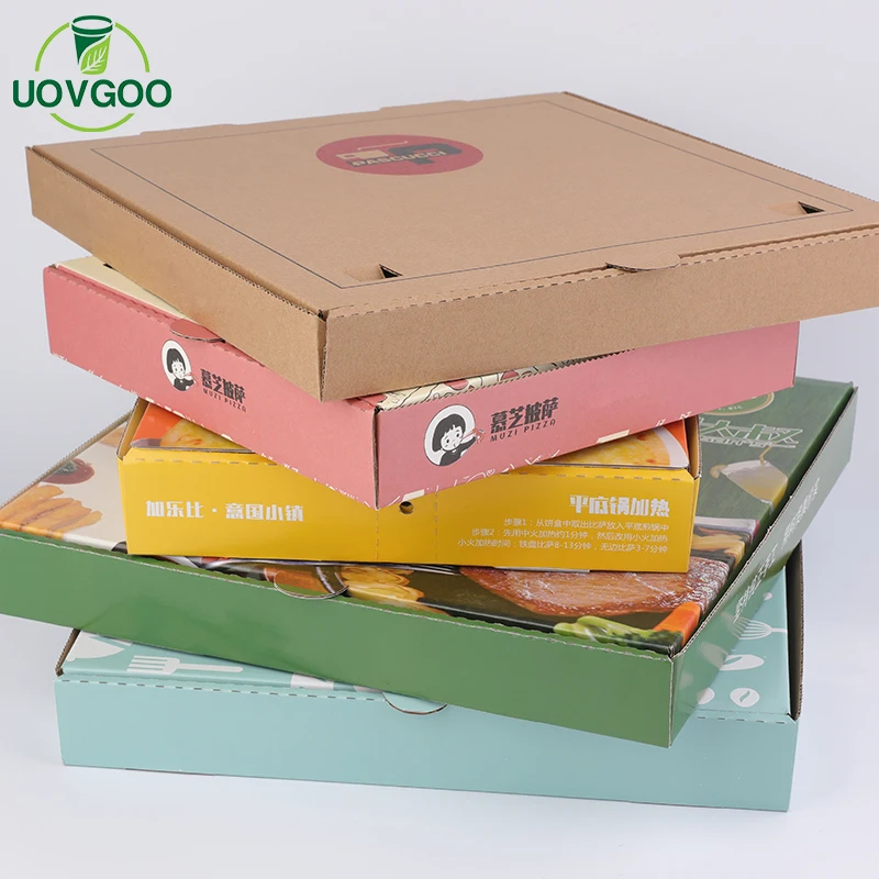 China manufacturers of pizza boxes portable box pizza carton colorful  pizza packaging boxes