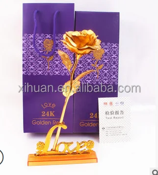 2021 Amazon горячая распродажа 24k позолоченные розовые вечные розы Красивые 24K консервированные