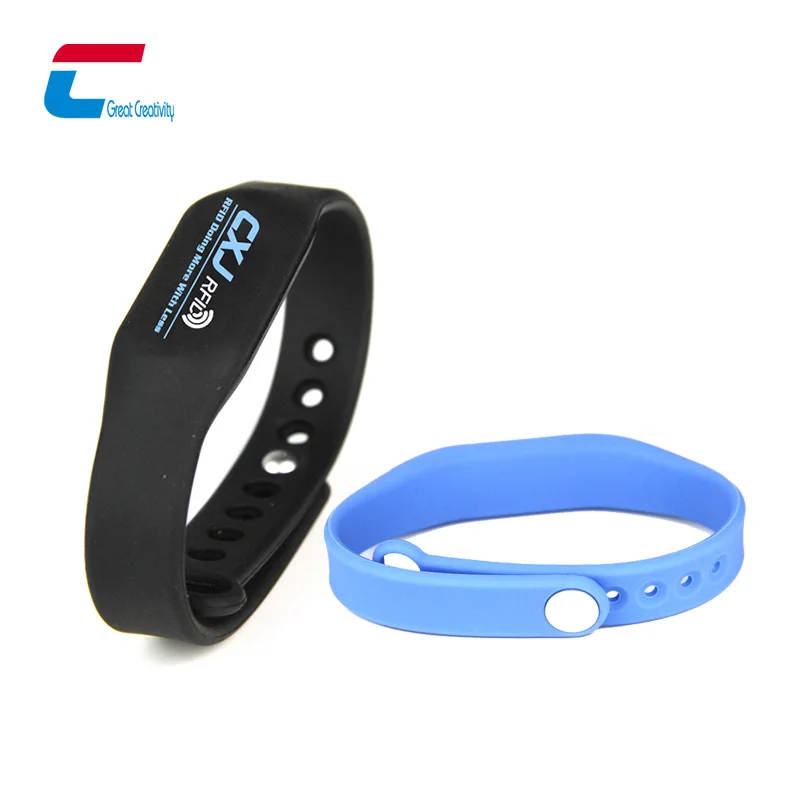 Factory Price Customized Waterproof Nfc Adjustable Silicone Wristband MIFARE Classic Ev1 1K Rfid Passive Bracelet