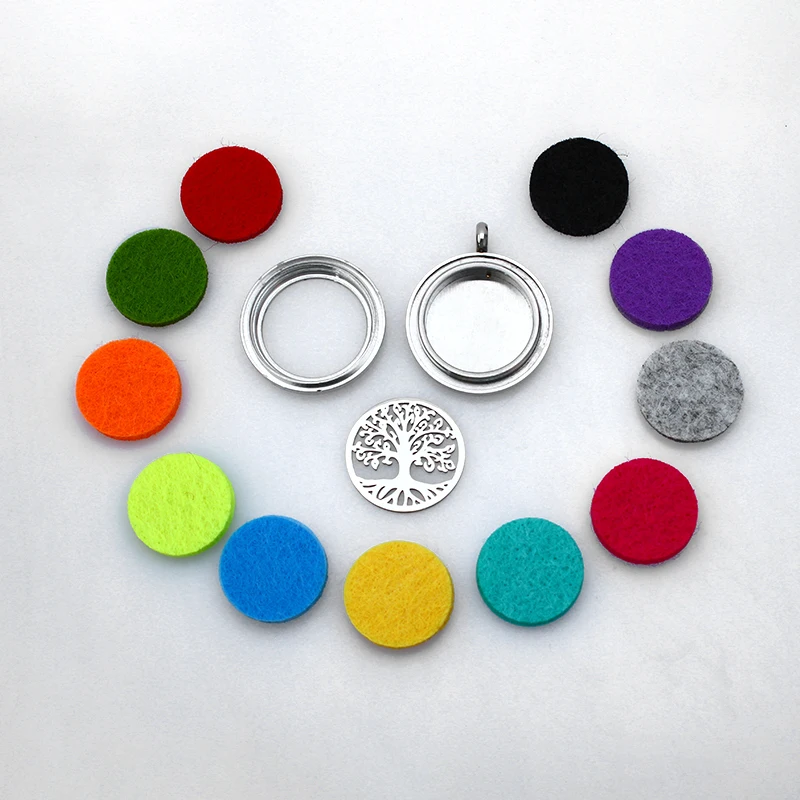 25mm Necklace Pendant Twist Oil Aromatherapy Perfume Stainless Steel Diffuser Locket Replaceable Fragrance Women Jewelry Making