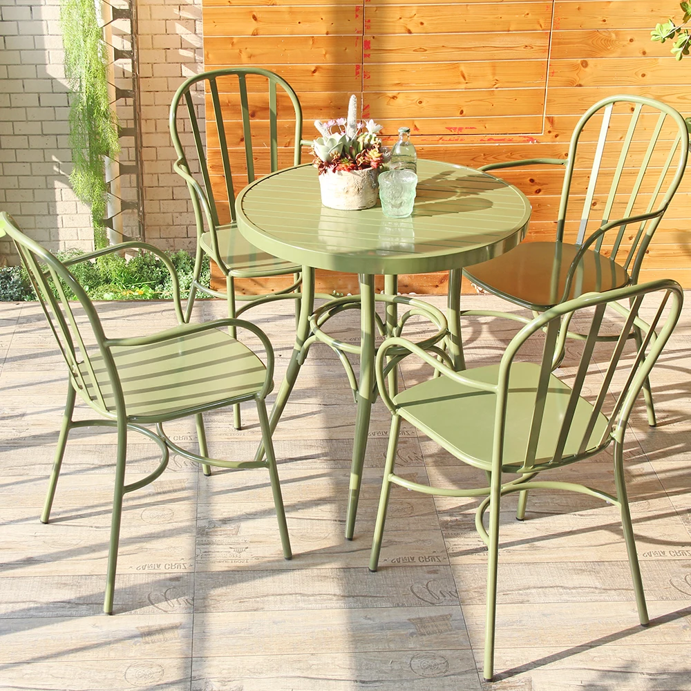 Stackable Colorful Outdoor Furniture Fashion Single Garden Oem Style Packing Modern Metal Chair