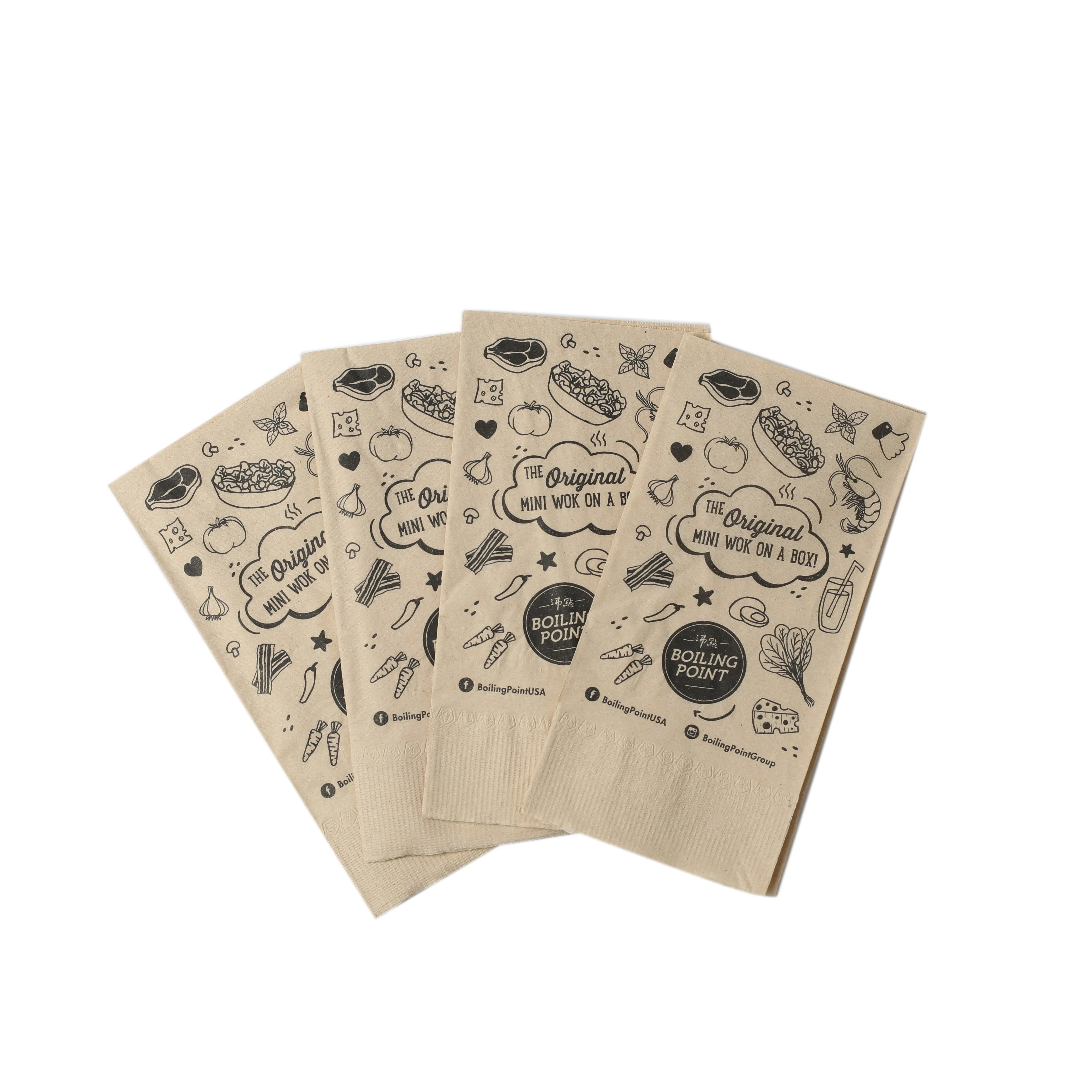 Luxuries Napkins Palm Tree Paper Napkin Manufacturer Logo Printed Serviettes Tissue Golden Personalized Table