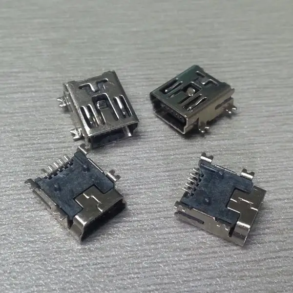 5PIN B type female SMD mini USB connector