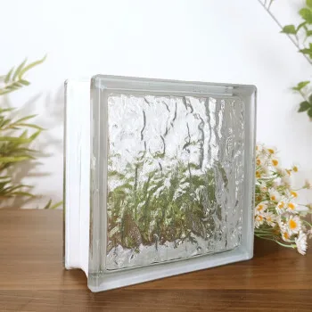 Double sided ice crystal glass brick partition wall crystal brick transparent