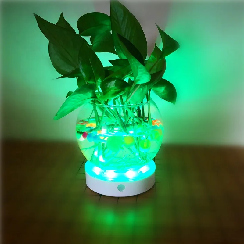 
Colorful Motion Sensor LED Light Induction Lamp Base Human Body Inducing Remote Control LED Lamp Holder 