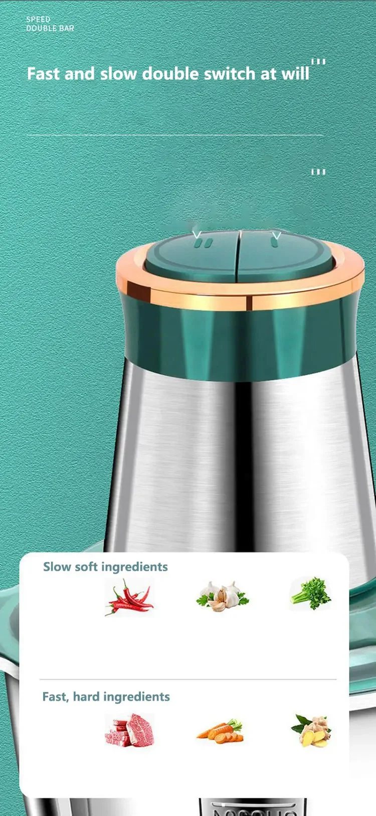 Kitchen Multi-functional 3l Meat Mincer Cooking Machine Electric Meat Mincer Stainless Steel Stirring Meat Grinder