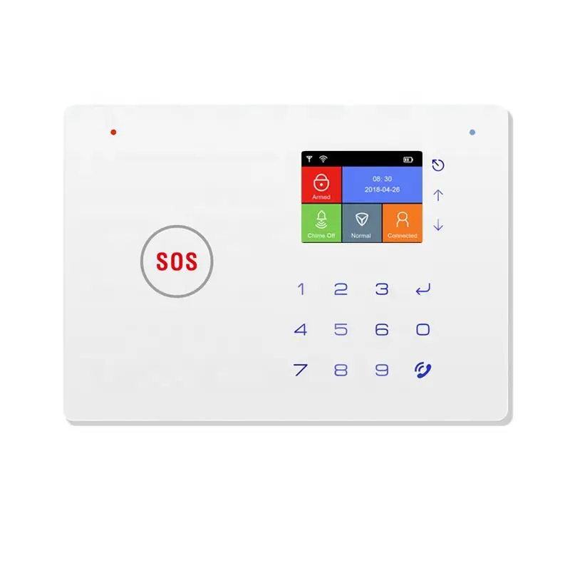 New release 2.4 inch TFT Screen Display GSM WIFI smart home fire alarm system smart home security alarm system
