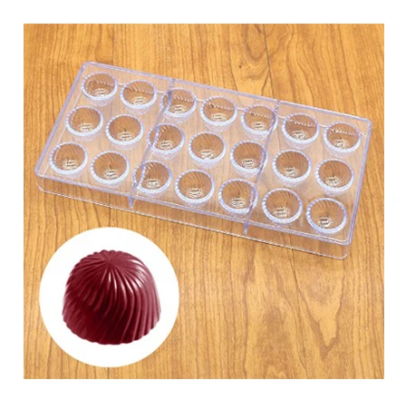 MHC New Design Food Grade Hard Plastic 3D Chocolate Molds Polycarbonate chocolate mould