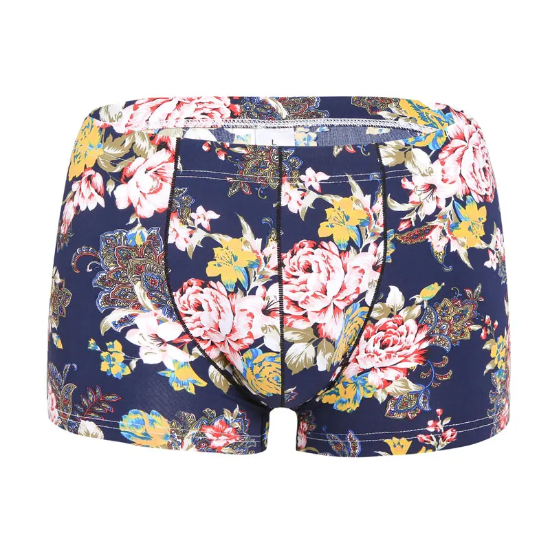 OEM ice silk fabric  man underwear sexy pants digital print