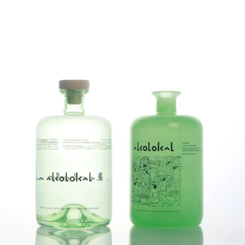 premium custom round 700ml spirits alcohol glass bottle 750ml wholesale glass liquor bottles
