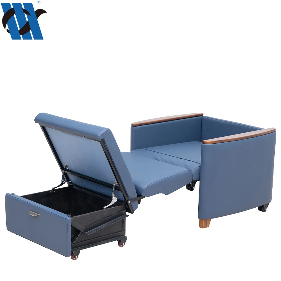 BDEC111 Medical Patient Accompany Sleep Reclining High Density Sponge Hospital Sofa Chair Bed