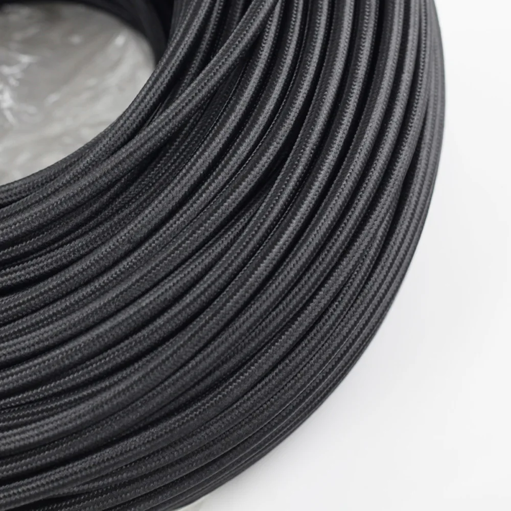 Wholesale DIY retro colorful 2/3*0.75 Round Braided Cable Wire for light accessories power cord