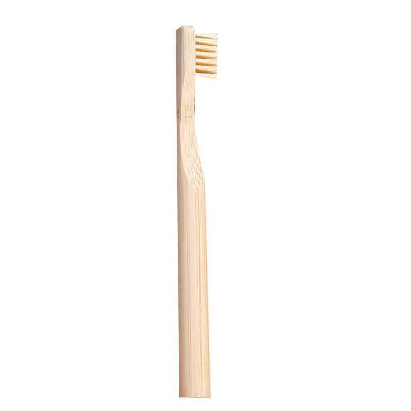 Custom Logo Wholesale Natural Eco Friendly Wooden Toothbrush Gourd Curved Bamboo Handle Soft Bristles Toothbrush