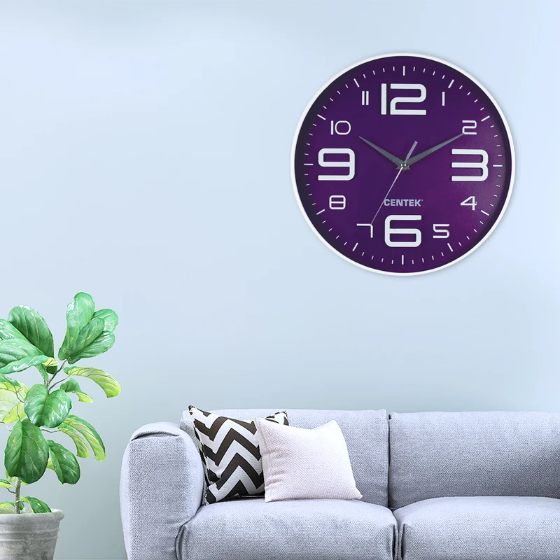 12 inch clock promotional glass decorative 3d wall clock