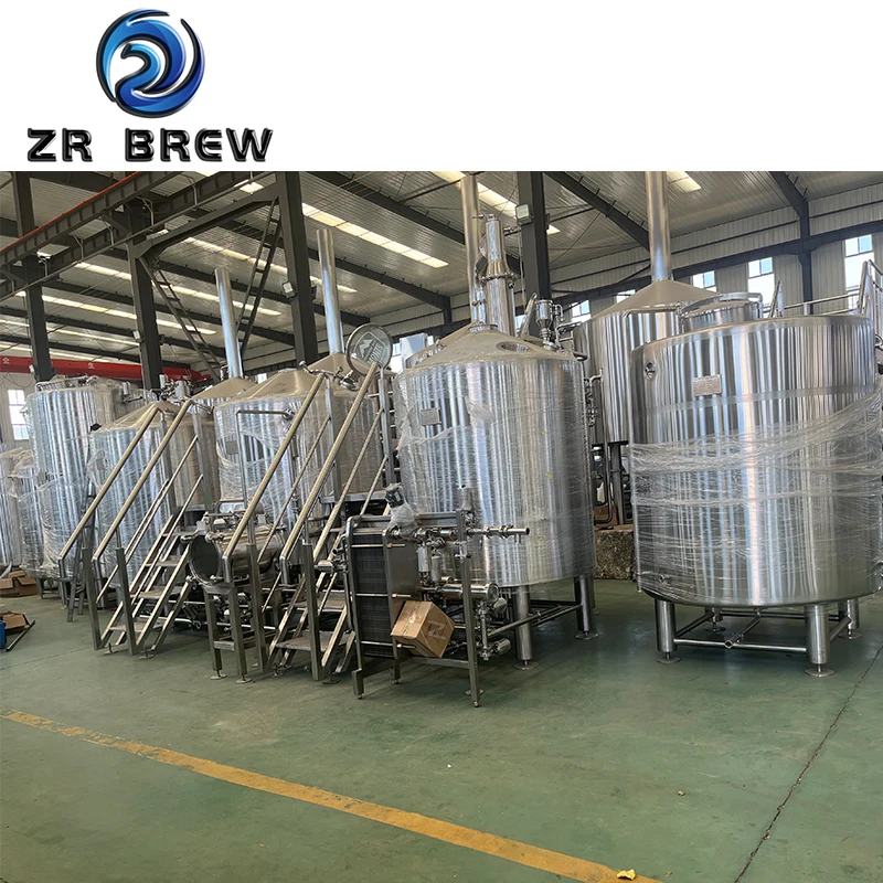 beer fermenter 200l 500l 1000l craft beer brewery copper electrical heating 3-vessel brewhouse equipment