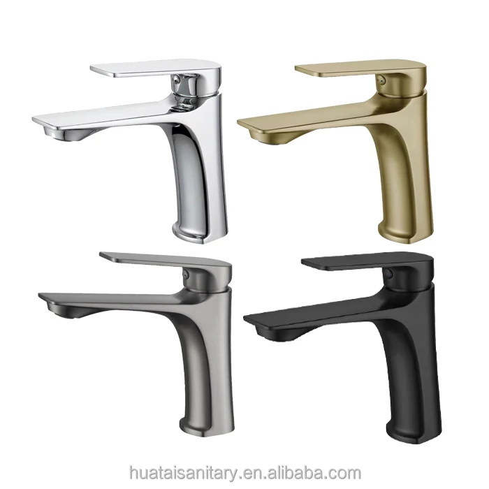 2023 modern cheap price tall black single lever bathroom mixer wash basin tap faucet brass