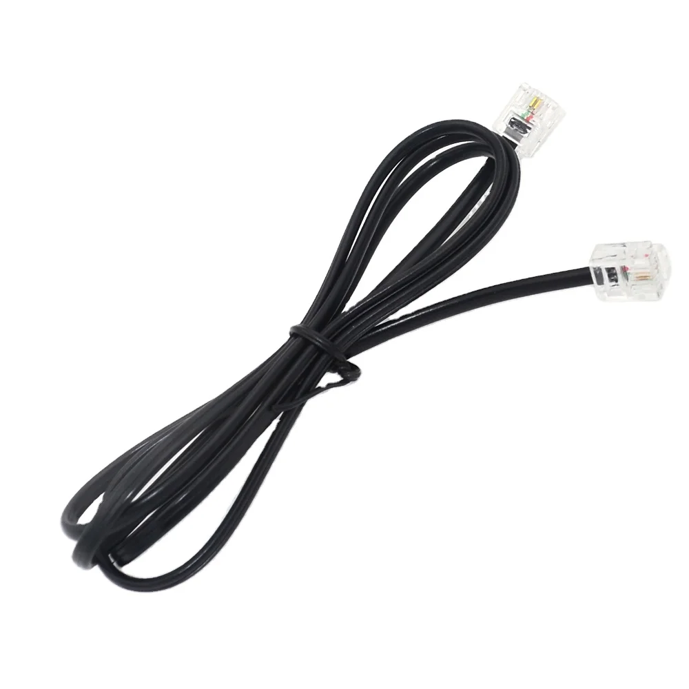 Чистый медный кабель 6P2C 6P4C 6P6C RJ12 30AWG 6-ядерный