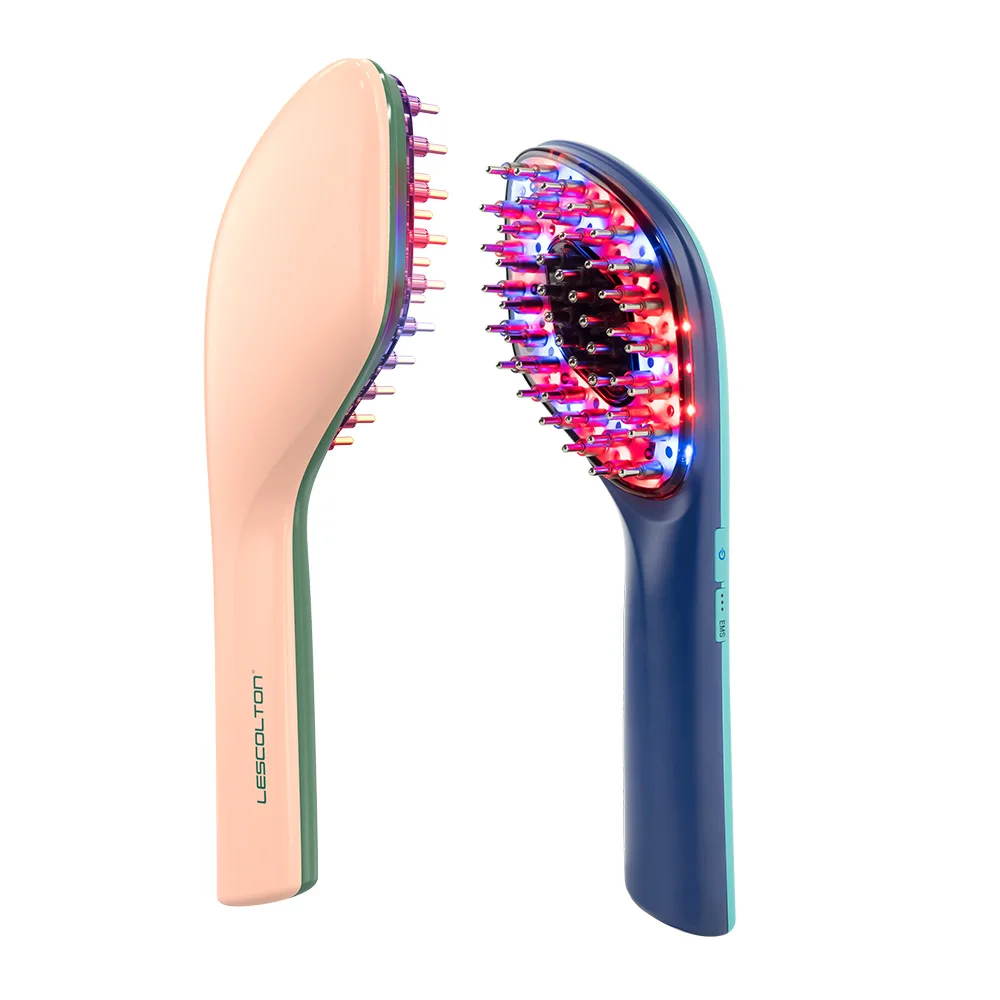 Lescolton Electric Red Light Ionic Scalp Care Laser Vibration Massage Applicator Hair Growth Head Massager Comb For Men Woman