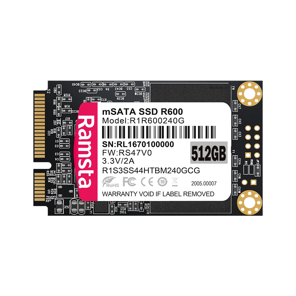 Ramsta OEM SSD Sata 512 Гб жесткий диск 512 ГБ Msata SSD для ноутбука и ПК
