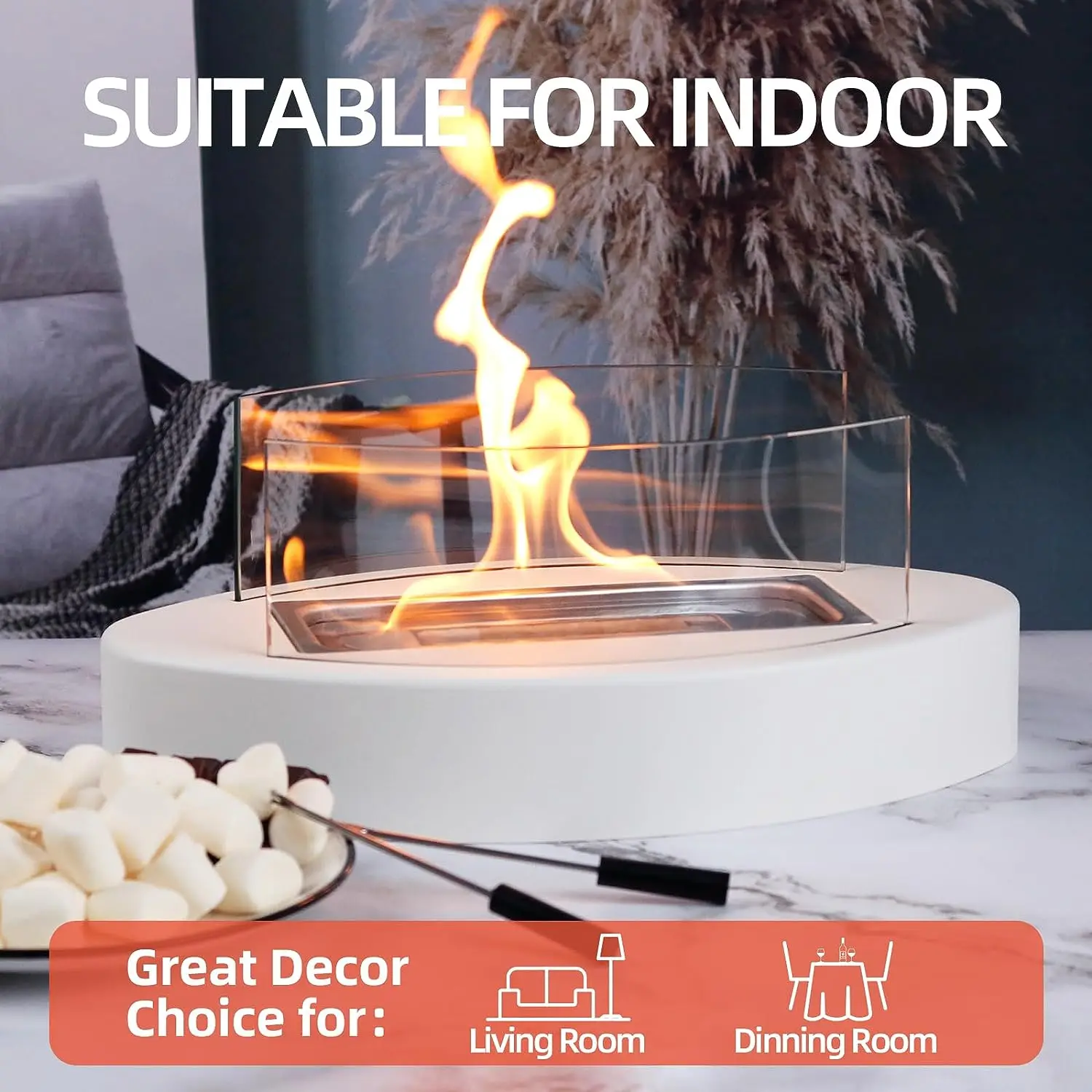 Modern portable Fire Pit Tischfeuer ethanol Burner table top fire pit bowl Bio Ethanol table fire Tabletop bioethanol Fireplaces