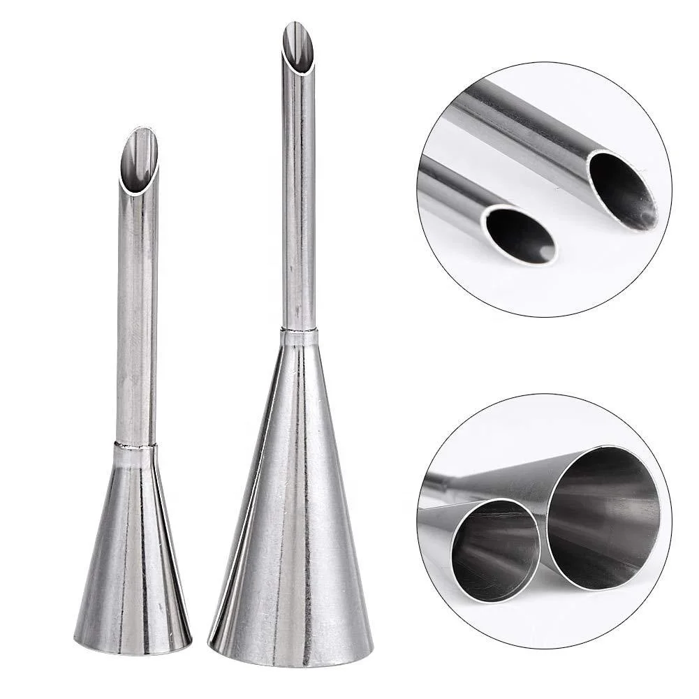 4pcs Stainless Steel Icing Piping Nozzle Cream Beak Pastry Puff Cream Injector Cake Nozzle Baking Tool Cake Baking tool