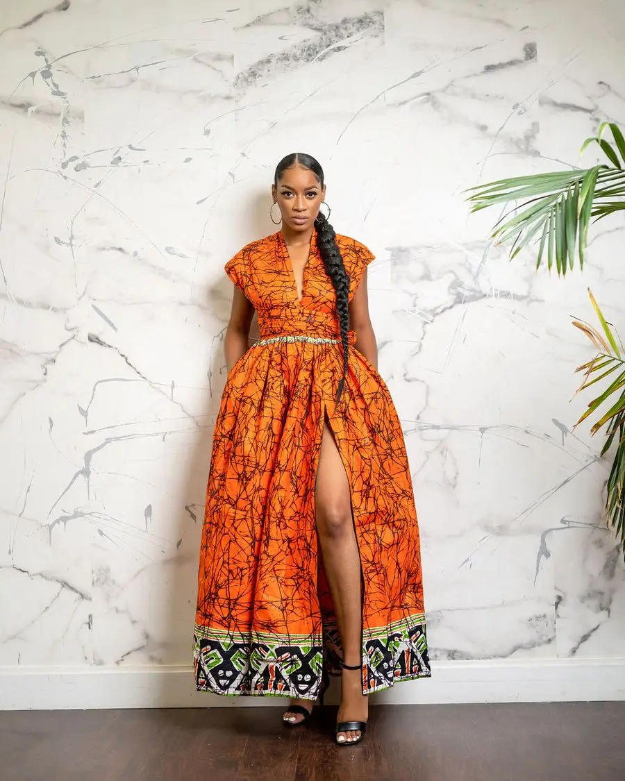 Summer Fashion Dresses Ankara Print Women Infinity Casual Dress African Clothing