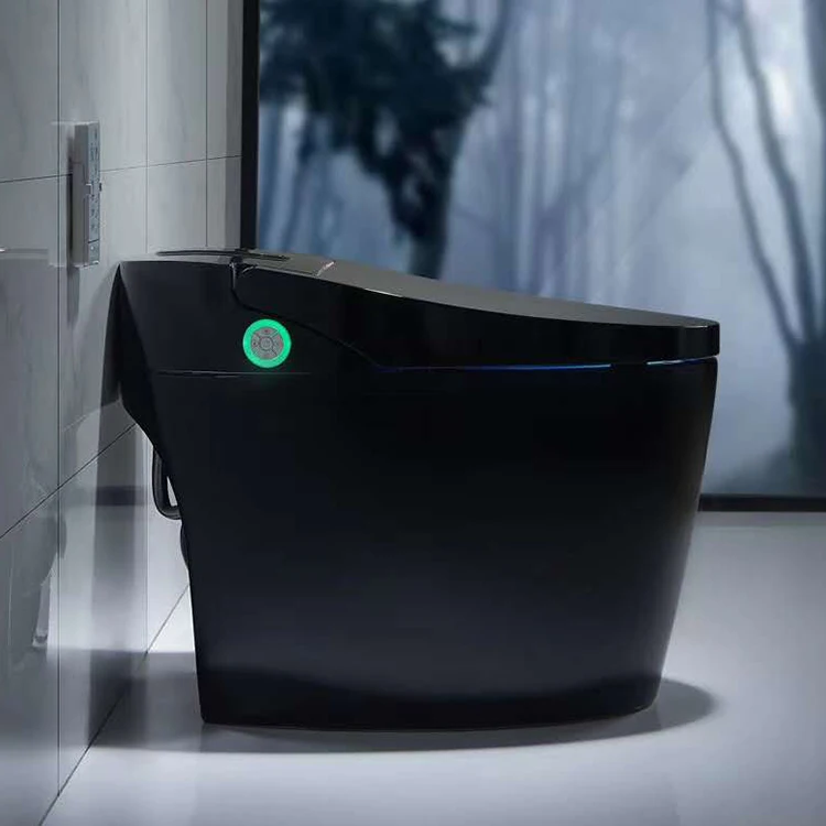 
2020 luxury professional modern bathroom electric bidet sanitary wc toilet bowl automatic intelligent matte black smart toilet 