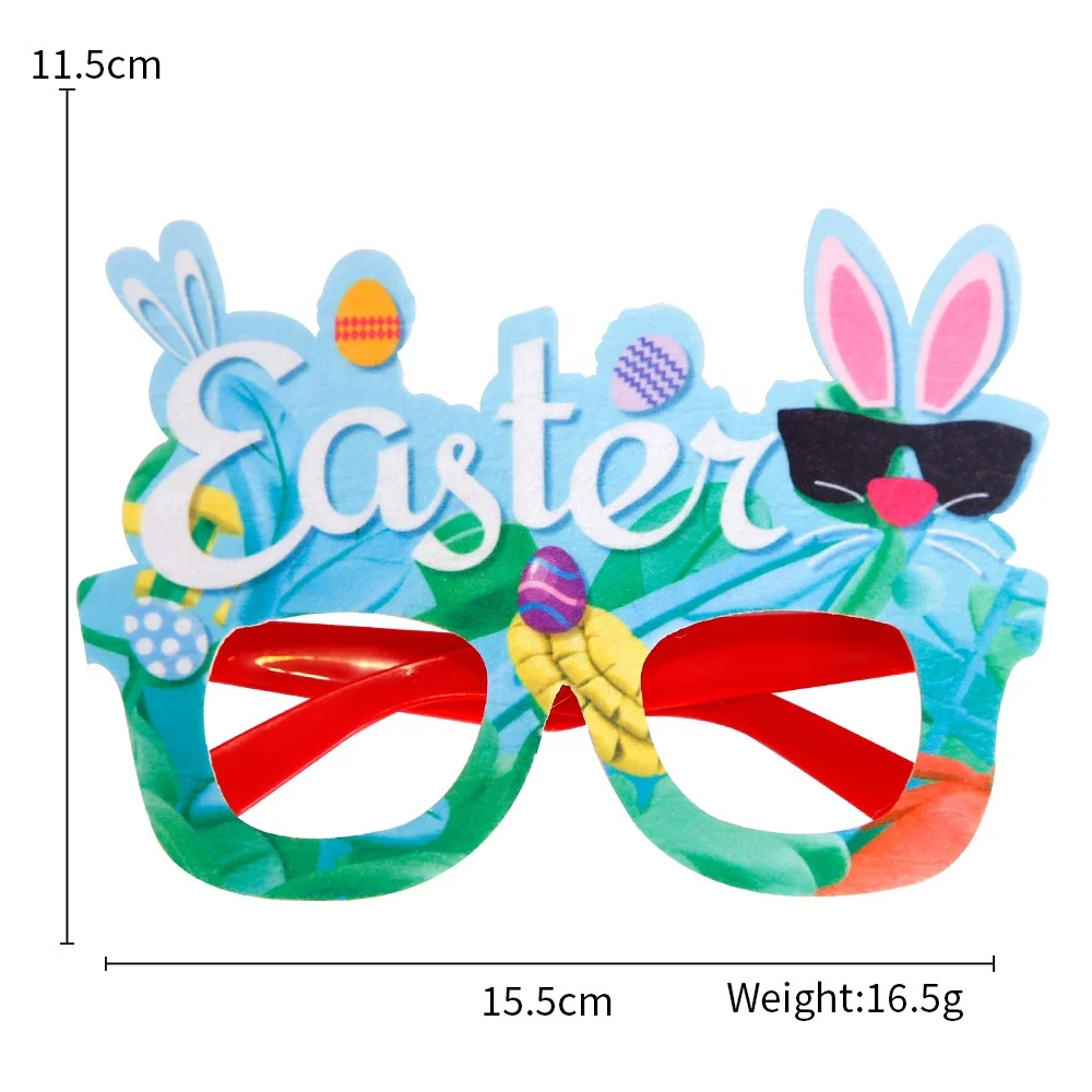 Easter Party Eyeglasses Funny Bunny Glasses for Kids Adults Glitter Light up Easter Bunny Ears Glasses