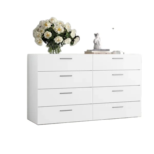 Factory price  USA markets of high quality Wholesale furniture for Bedroom sets storage cabinet White  8 drawer wooden Dresser