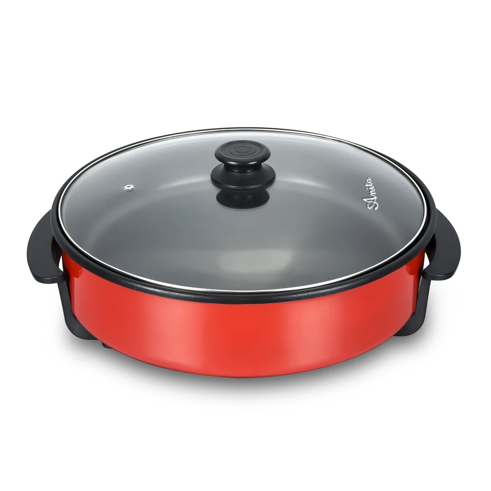 2021 Горячая продажа Высокое качество печь для пиццы антипригарная глубокая тарелка круглая тарелка для домашнего использования электрическая сковорода для пиццы