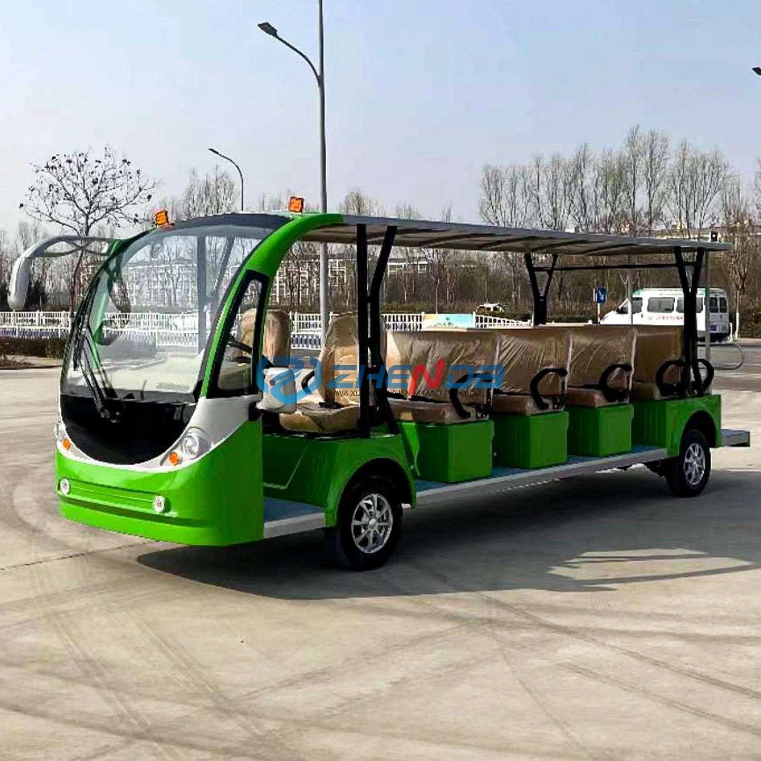 2024 Wholesale 14 Seater Electric School Sightseeing Bus Electric Tourist Bus Car for Sale