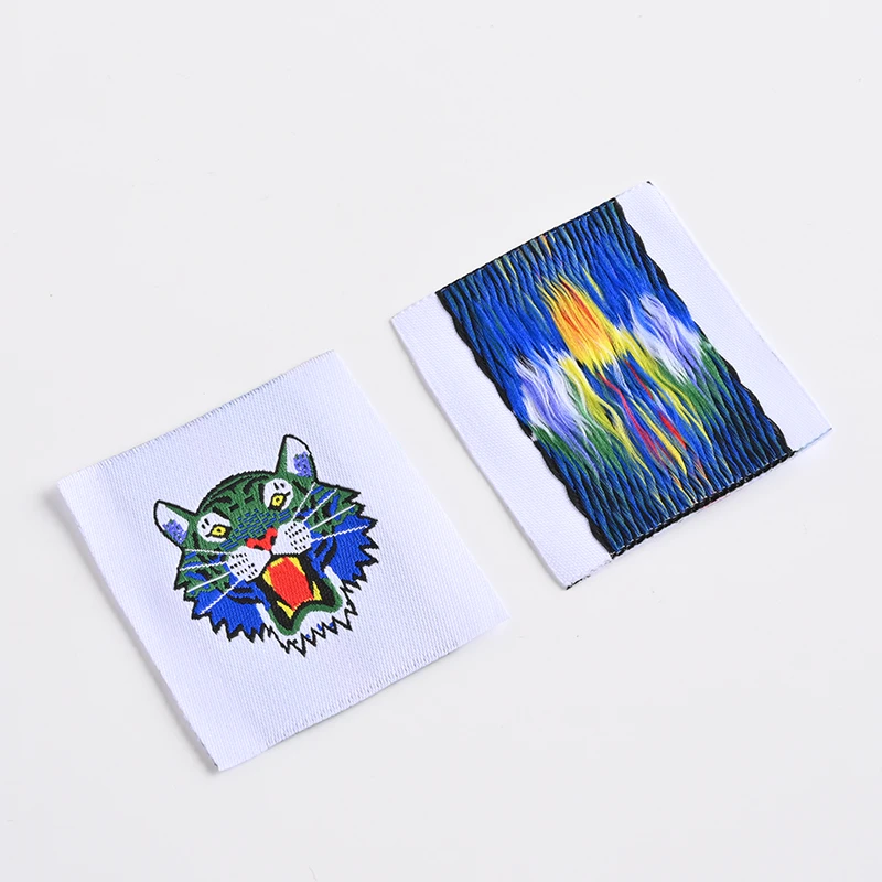 Straight Cut Garment Label Custom Personalized Woven Label Multicolor Fabric Label To Mark Your Clothes