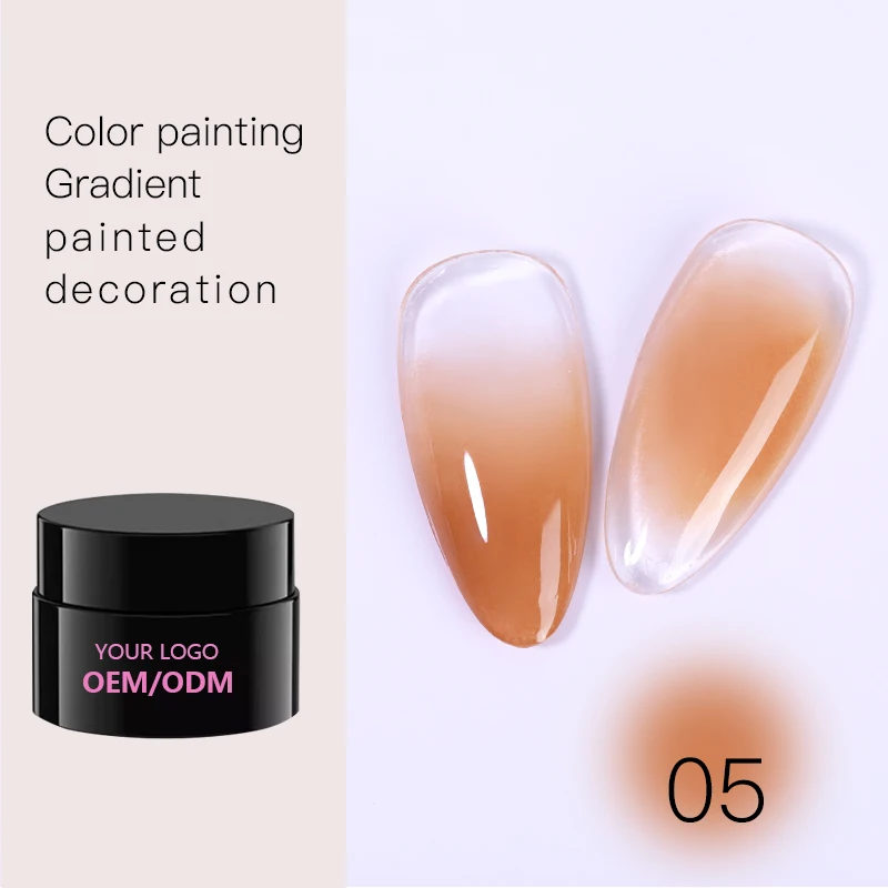 Nail Supplies Wholesale Gradient Effect Flower Gel Nail Uv Semi Cured Pat Gel Highpigment Pat Painting Gel Polish Custom Logo