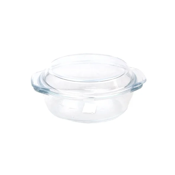 Factory supply High quality oval glass Crystal cooking Pot  suit with lid