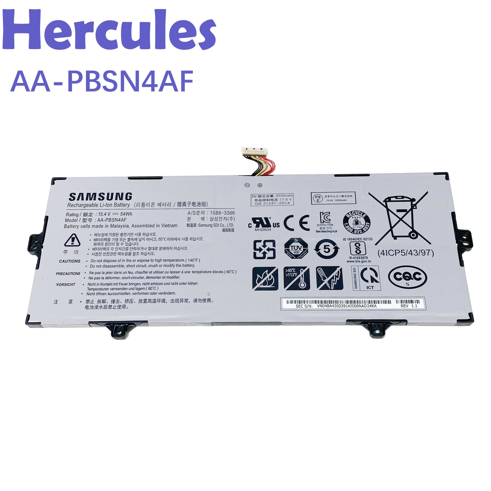 New Arrival original laptop battery AA-PBSN4AF for Samsung Galaxy Book Mystic Silver NP750XDA genuine notebook backup battery