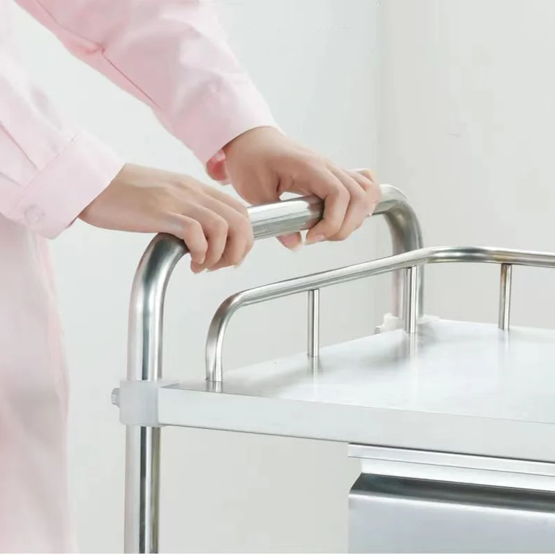 Chinese Manufacture Supply Cheap Price Stainless Steel Medical Trolley With Drawer Medical