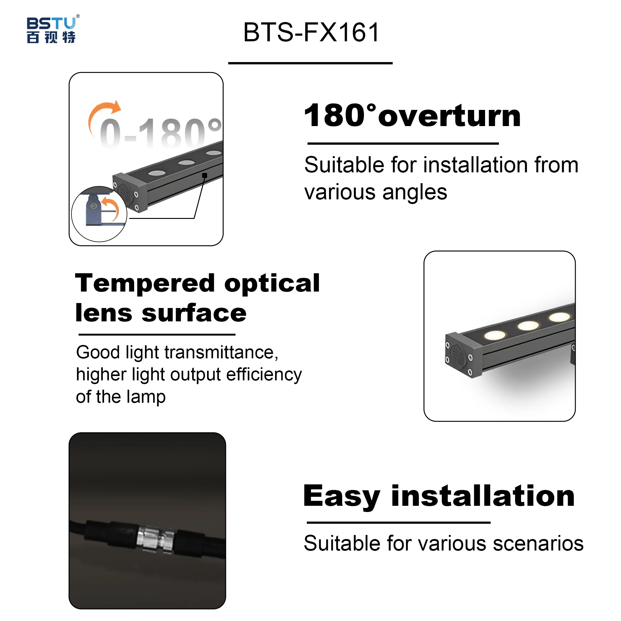 Outdoor programmable landscape decoration light with variable color 4in1rgbw high-rise building wall washer light