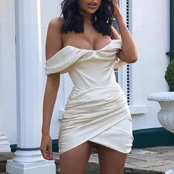 Designer Fold Sexy Strapless Women Clothing Short Dress Wholesale