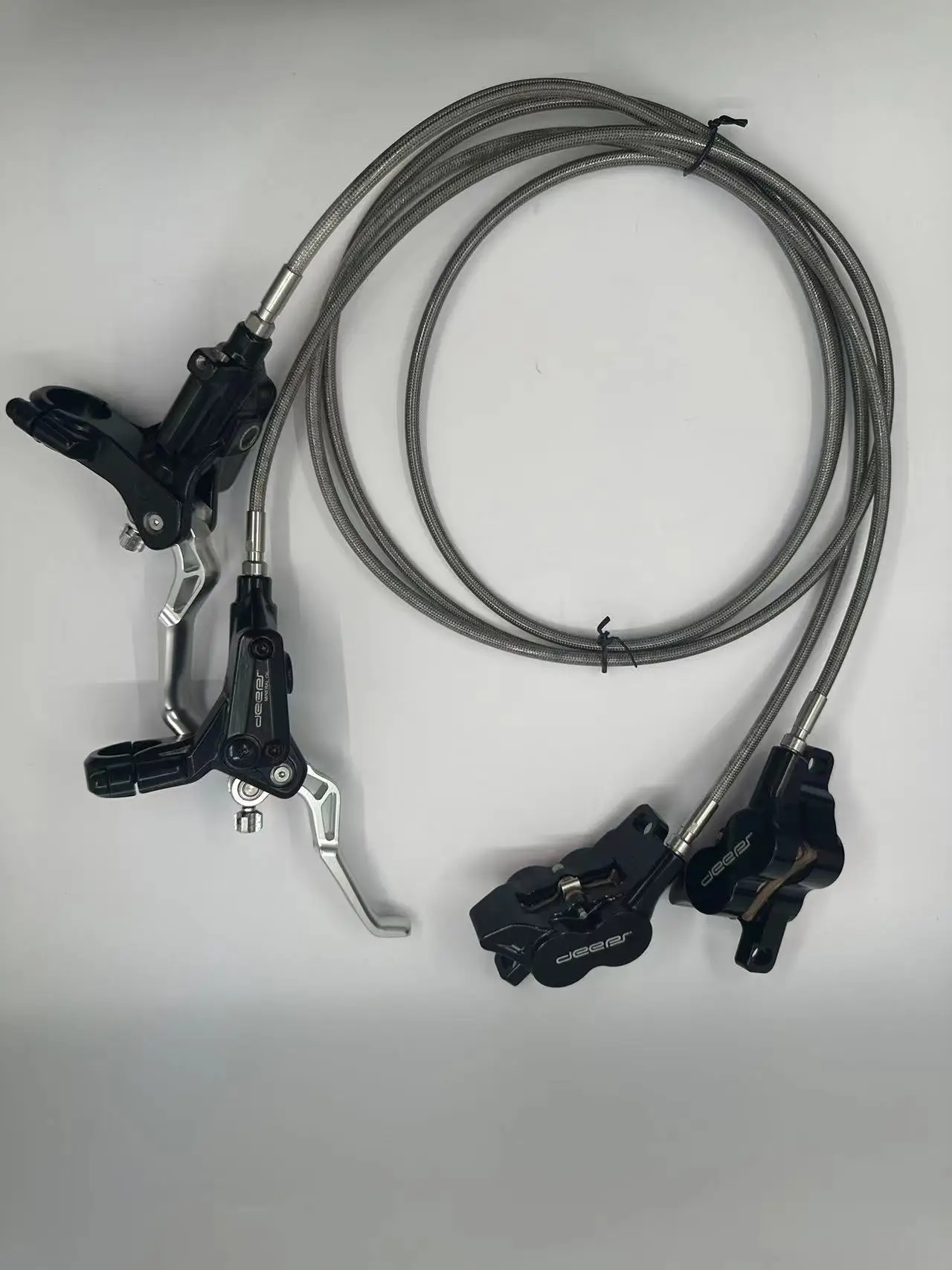 Wholesale Electric Bicycle Power Off Oil Pressure Disc Brake Open System Four Piston Hydraulic Disc Brake