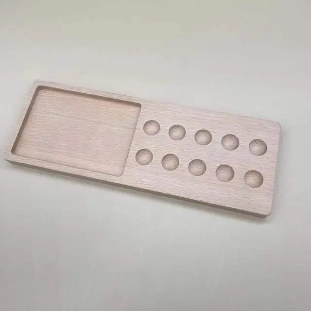 Ten Array Grid Digital Building Blocks Open Educational Kindergarten Teaching Aids Black Walnut Kids Math Toys