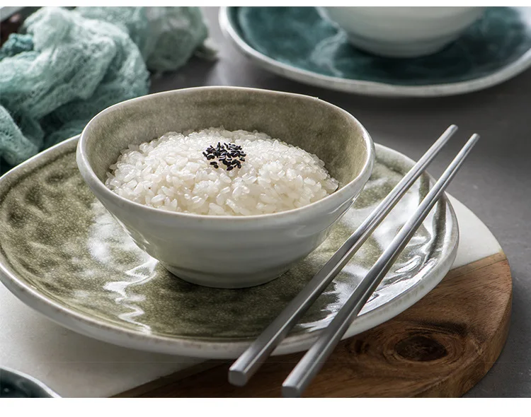 Nordic Style Dishes Plates Bowls Ceramic Cake Luxury Tableware Dinnerware Restaurant Plates Wooden Plates Porcelain