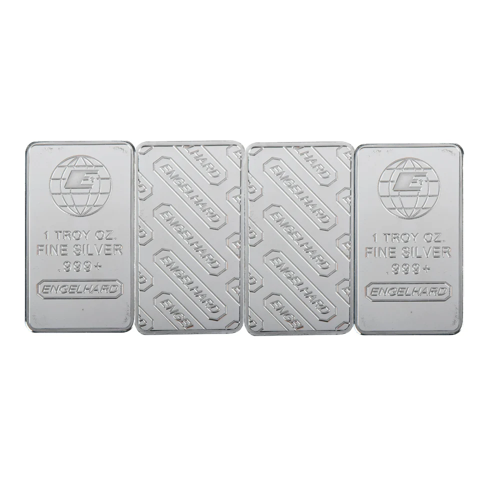 Hot Sale 24K Silver Plated Coin High Quality Gold Banknote Metal Bars with Plastic Case for Collectible