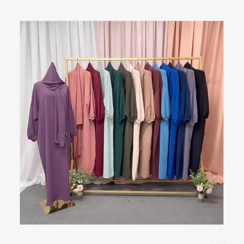 Zandy OEM Dubai, мусульманское платье макси с длинными рукавами, хиджаб, Повседневная Абая Халиджи